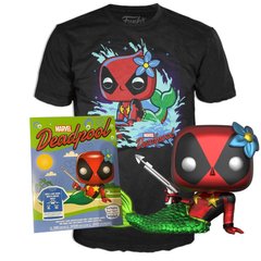 ФУТБОЛКА ТА ФІГУРКА FUNKO POP MARVEL - THE DEADPOOL (SIZE L) / ФАНКО ПОП МАРВЕЛ - ДЕДПУЛ (РОЗМІР Л)