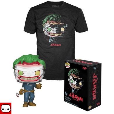 ФУТБОЛКА ТА ФІГУРКА FUNKO POP THE JOKER DEATH OF THE FAMILY (SIZE M) / ФАНКО ПОП ДЖОКЕР (РОЗМІР М)