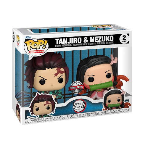 ФІГУРКА FUNKO POP 2 PACK TANJIRO & NEZUKO/ ФАНКО ПОП НАБІР З 2 ФІГУРОК ТАНЖИРО ТА НЕЗУКО