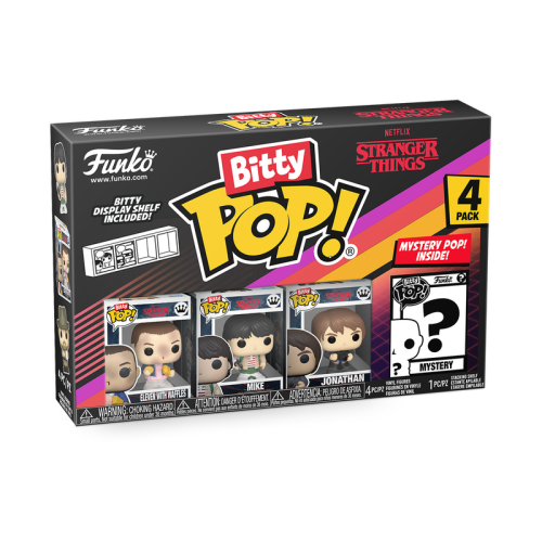 ФІГУРКИ FUNKO BITTY POP STRANGER THINGS - ELEVEN, MIKE, JONATHAN / ФАНКО БІТТІ ПОП ДИВНІ ДИВА - ОДІ, МАЙК, ДЖОНАТАН