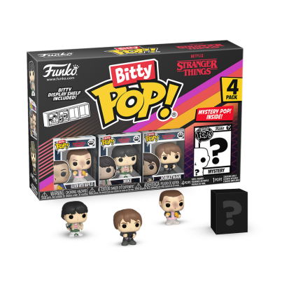 ФІГУРКИ FUNKO BITTY POP STRANGER THINGS - ELEVEN, MIKE, JONATHAN / ФАНКО БІТТІ ПОП ДИВНІ ДИВА - ОДІ, МАЙК, ДЖОНАТАН - фото 1