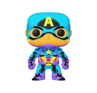 ФИГУРКА POP BLACK LIGHT MARVEL - CAPTAIN AMERICA / ФАНКО ПОП КАПИТАН АМЕРИКА