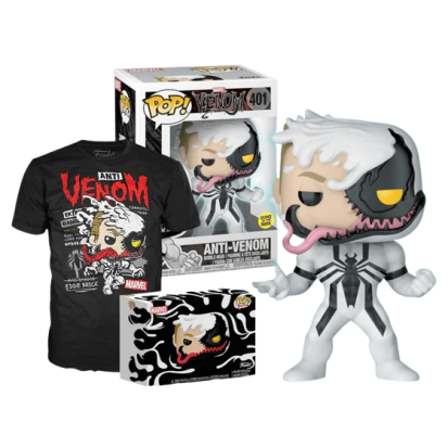 ФУТБОЛКА ТА ФІГУРКА POP ANTI-VENOM (SIZE M) / ФАНКО ПОП АНТИ-ВЕНОМ (РОЗМІР М) - фото 1