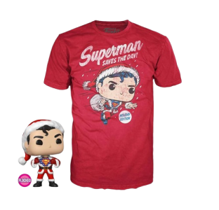ФУТБОЛКА ТА ФІГУРКА FUNKO POP SUPERMAN (SIZE M) / ФАНКО ПОП СУПЕРМЕН (РОЗМІР М)