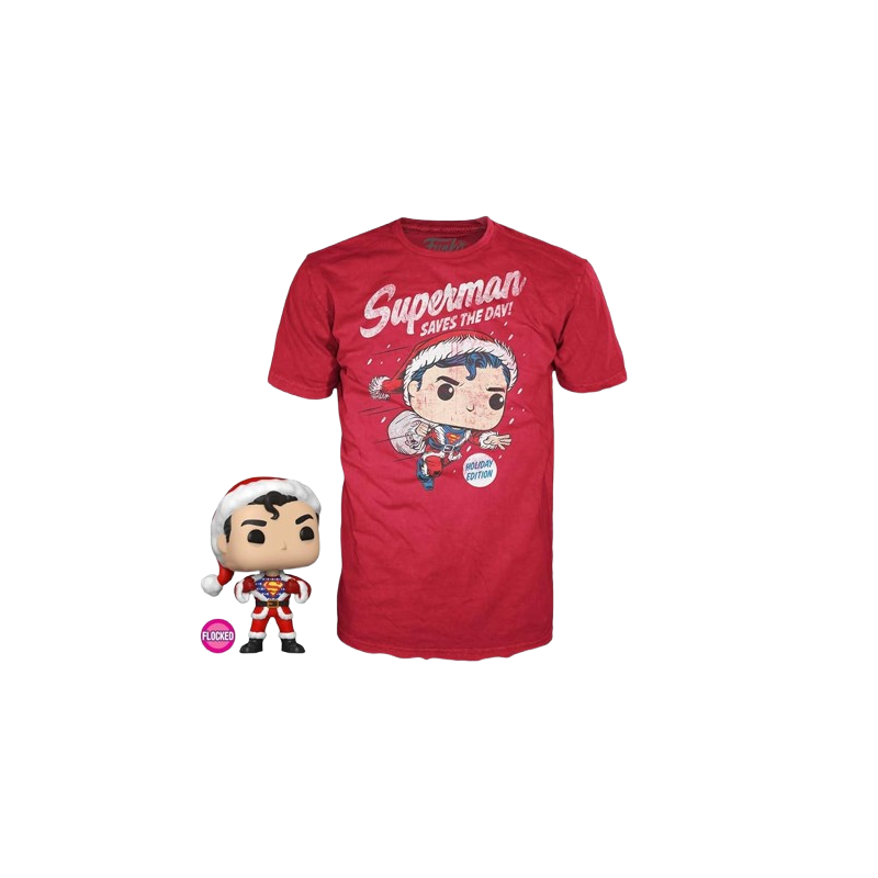ФУТБОЛКА ТА ФІГУРКА FUNKO POP SUPERMAN (SIZE M) / ФАНКО ПОП СУПЕРМЕН (РОЗМІР М)