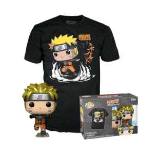 ФУТБОЛКА ТА ФІГУРКА POP NARUTO - NARUTO UDZUMAKI (SIZE M) / ФАНКО ПОП НАРУТО (РОЗМІР М)