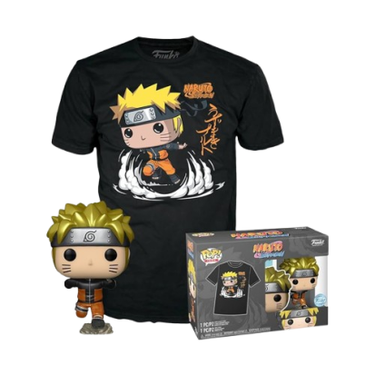 ФУТБОЛКА ТА ФІГУРКА POP NARUTO - NARUTO UDZUMAKI (SIZE M) / ФАНКО ПОП НАРУТО (РОЗМІР М) - фото 1