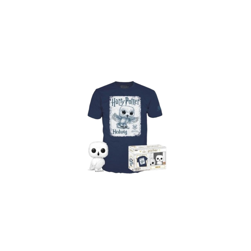 ФУТБОЛКА ТА ФІГУРКА POP HARRY POTTER - HEDWIG (SIZE L) / ФАНКО ПОП ГАРРІ ПОТТЕР - БУКЛЯ (РОЗМІР Л)