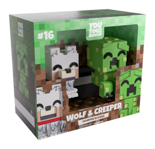 ФИГУРКА YOUTOOZ MINECRAFT - WOLF AND CREEPER / ЮТУЗ МАЙНКРАФТ - ВОЛК И КРИПЕР